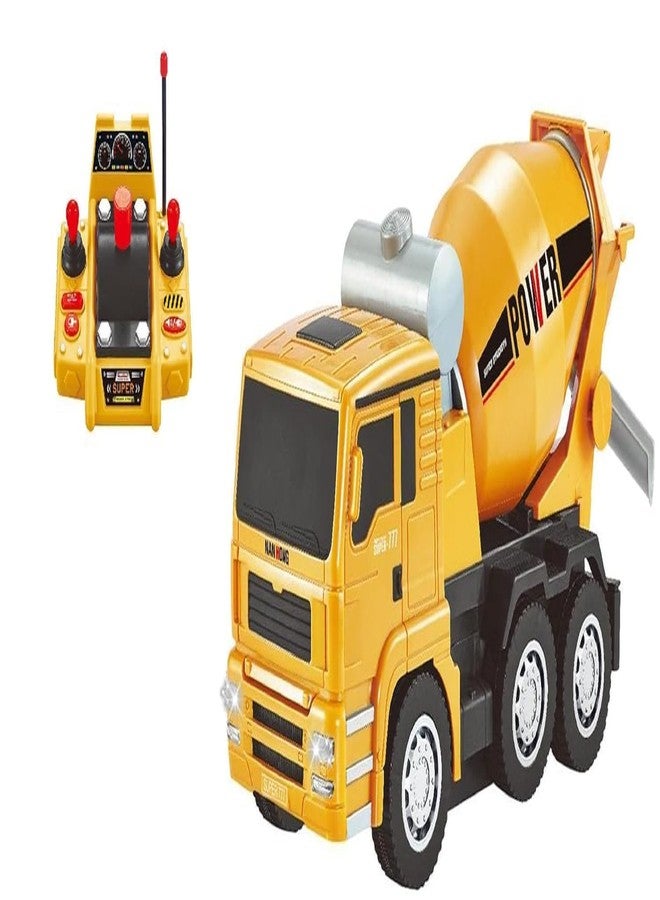 OOTLO RC Mixing Truck Cement Mixer Remote Control 6-Channel Remote Control Multi-Function Console Light Music Mixing Dump Truck - Image 3